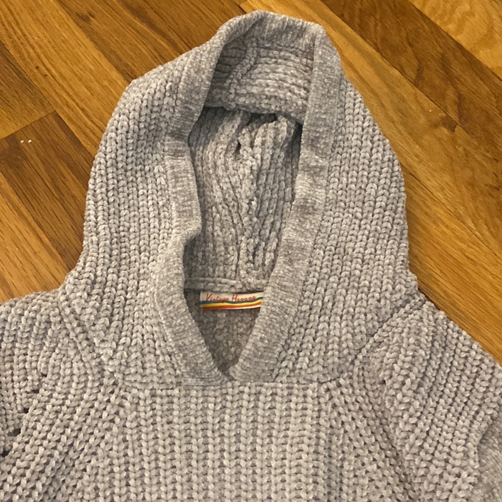 Vintage Havana Girls Gray Sweater With Hood Size XL - Picture 5 of 10